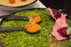 Frokost på vores stamrestaurant L'Atalier du Peintre i Colmar, Alsace, Frankrig
