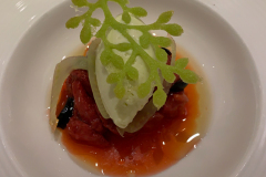 Frokost på vores stamrestaurant L'Atalier du Peintre i Colmar, Alsace, Frankrig