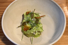 Middag på L'Alchemille i Kayserberg, Alsace, Frankrig.