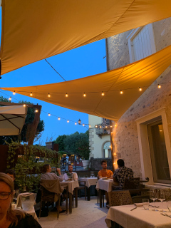 Middag på La Chiusina i Borghetto lidt syd for Gardasøen.