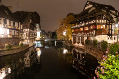 Første aften i Alsace i Strasbourg, med en lille middag og en rask gåtur i Petite France.