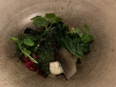 Årets sidste restaurantbesøg med Glenn og Lene, turen gik til Restaurant Palægade, hvor Lene og Rikke hoppede på Julefrokostmenuen, og Glenn og Michael gik efter deres 5 retters menu. Dertil lidt forskellige øl.
